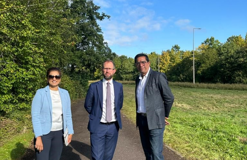 Cllrs Verma, Muzammil and PCC Matthew Barber 